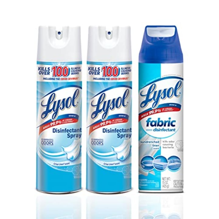 Lysol Disinfectant Spray + Fabric Disinfectant Bundle