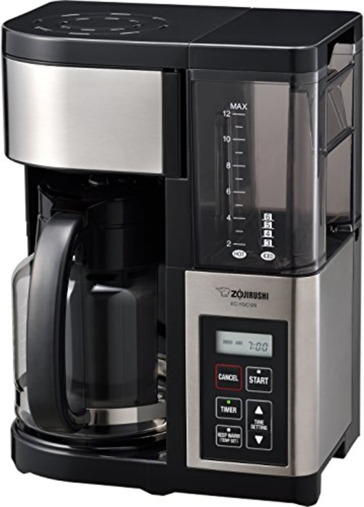 Zojirushi EC-YGC120 Coffee Maker, 12-Cup, Stainless Black