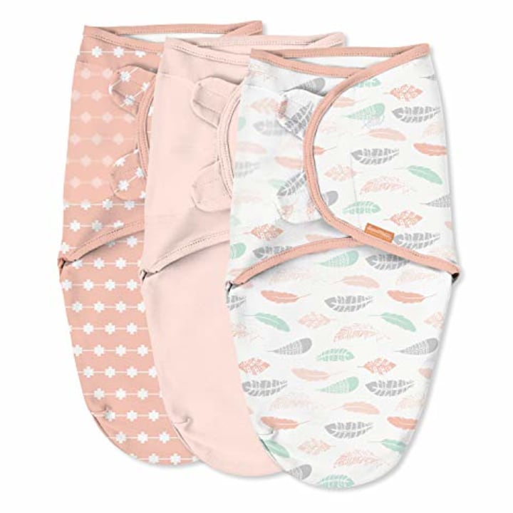 SwaddleMe Original Swaddle - Size Small, 0-3 Months, 3-Pack (Coral Days)