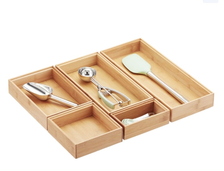 Stackable Bamboo Drawer Organizers