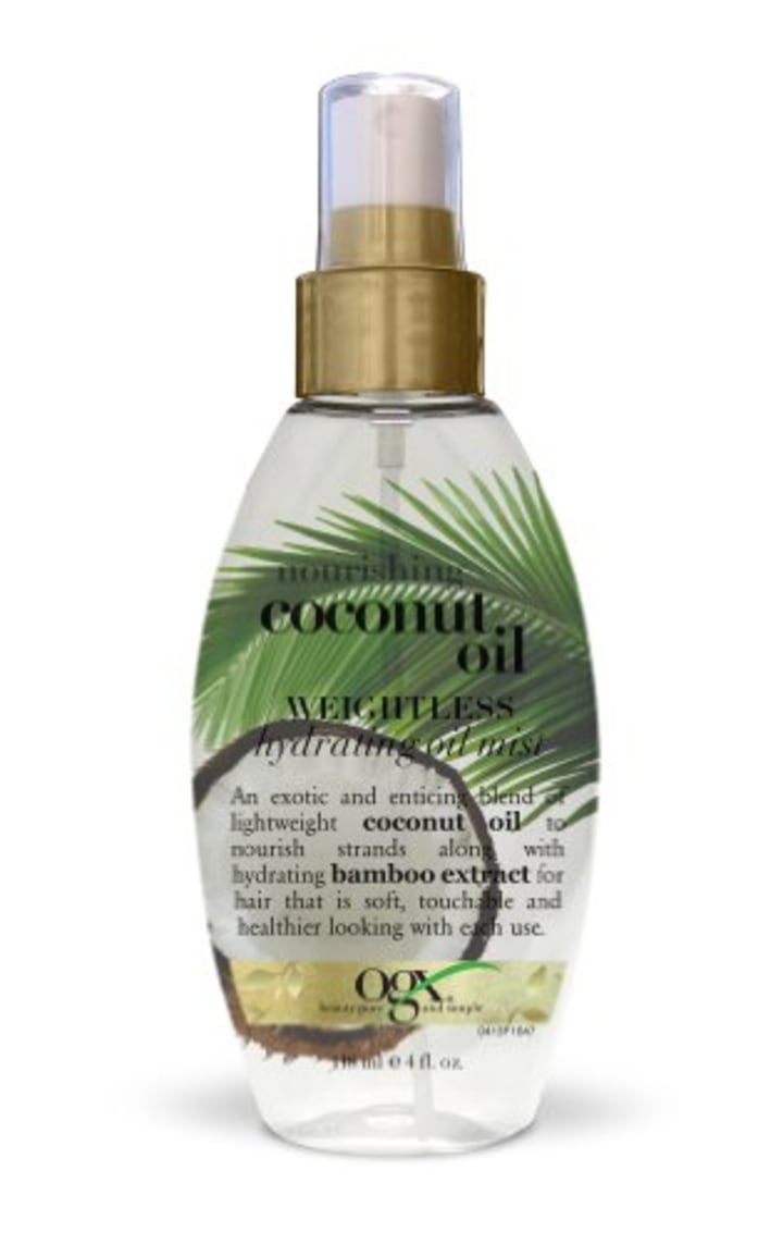 OGX Nourishing + Coconut Oil Weightless Hydrating Oil Hair Mist, Lightweight Leave-In Hair Treatment with Coconut Oil &amp; Bamboo Extract, Paraben &amp; Sulfate Surfactant-Free, 4 fl oz