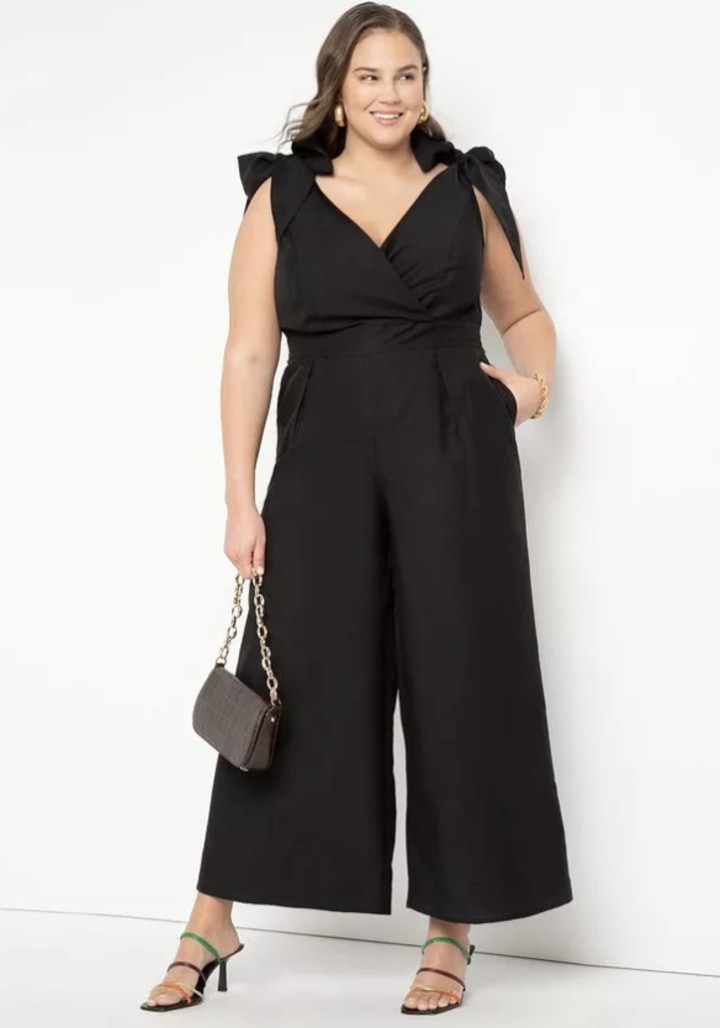 Tie Strap Wide Leg Jumpsuit