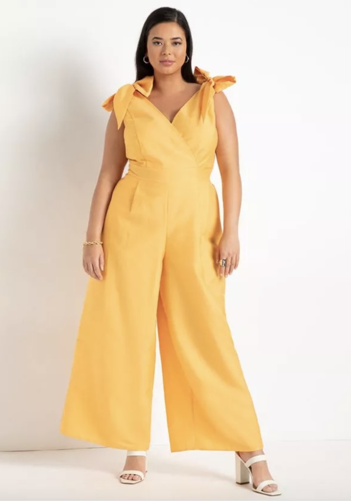 Tie Strap Wide Leg Jumpsuit