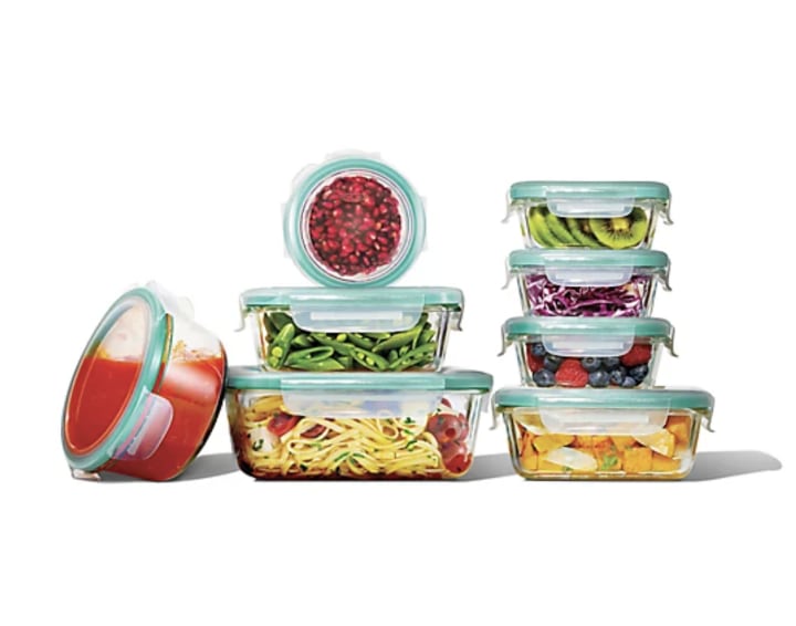 OXO Good Grips Smart Seal 16-Piece Glass Container Food Storage Set