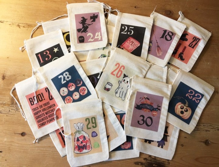 Halloween Month Countdown Bags