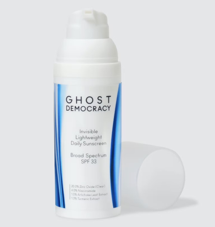 Ghost Democracy's Invisible Lightweight Daily Face Sunscreen