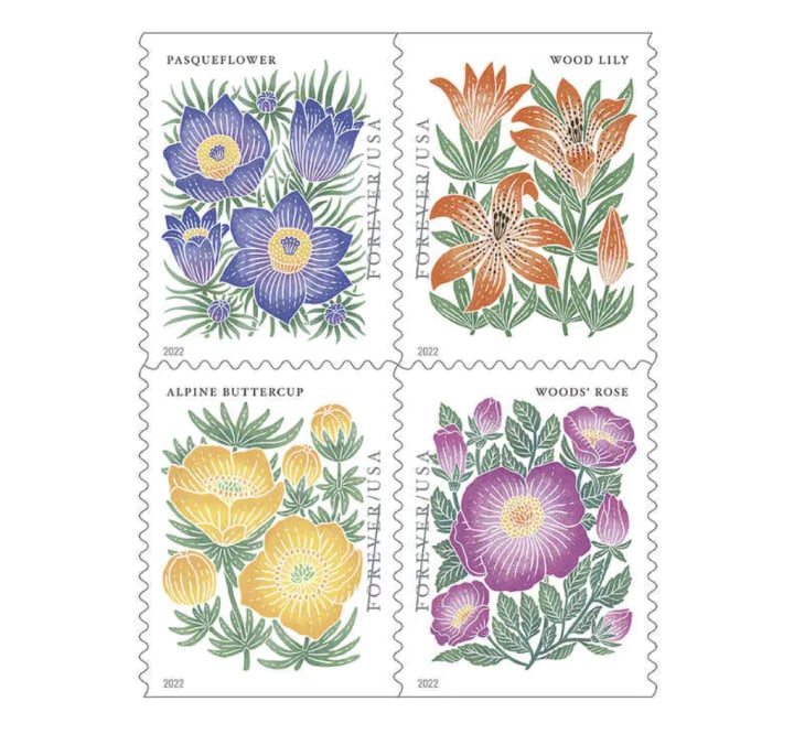 USPS First-Class Mountain Flora Forever Stamps