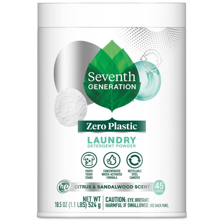Seventh Generation Zero Plastic Powder Citrus &amp; Sandalwood  Laundry Detergent