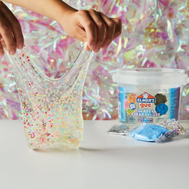 Elmer&#039;s Gue 3lb Glassy Clear Deluxe Premade Slime Kit with Mix-Ins