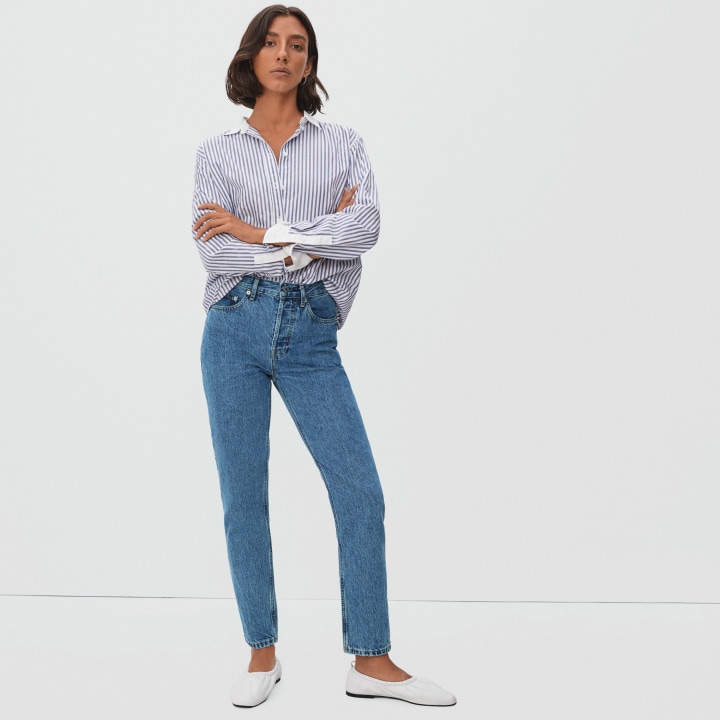 Women's '90s Cheeky Jean by Everlane, medium blue wash, size 23