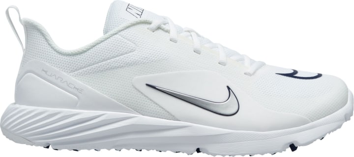 Nike Alpha Huarache 8 Pro Turf Lacrosse Cleats, Men&#039;s, White