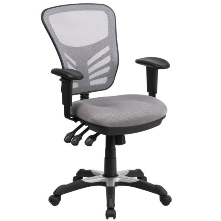 Mid-Back Mesh Swivel Chair with Tri-Paddle Control