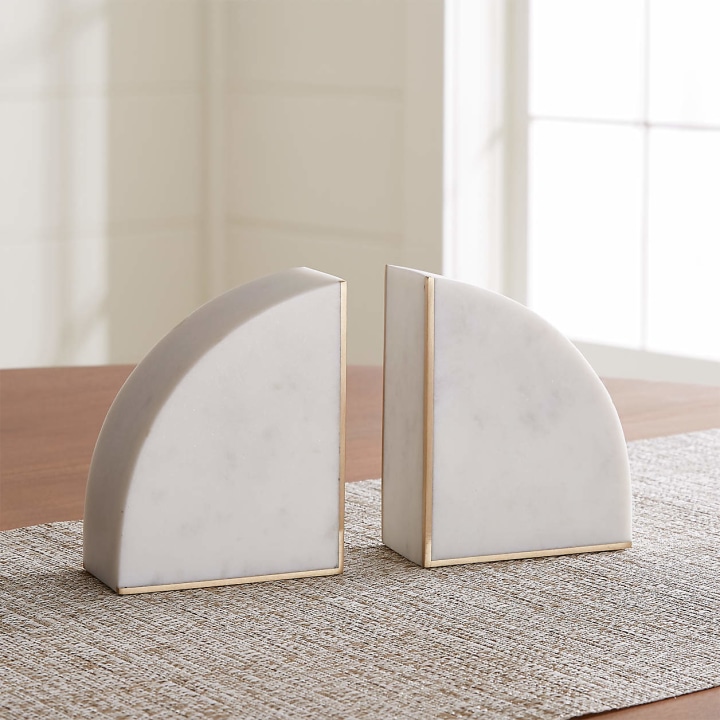 Crate and Barrel Marble Bookends