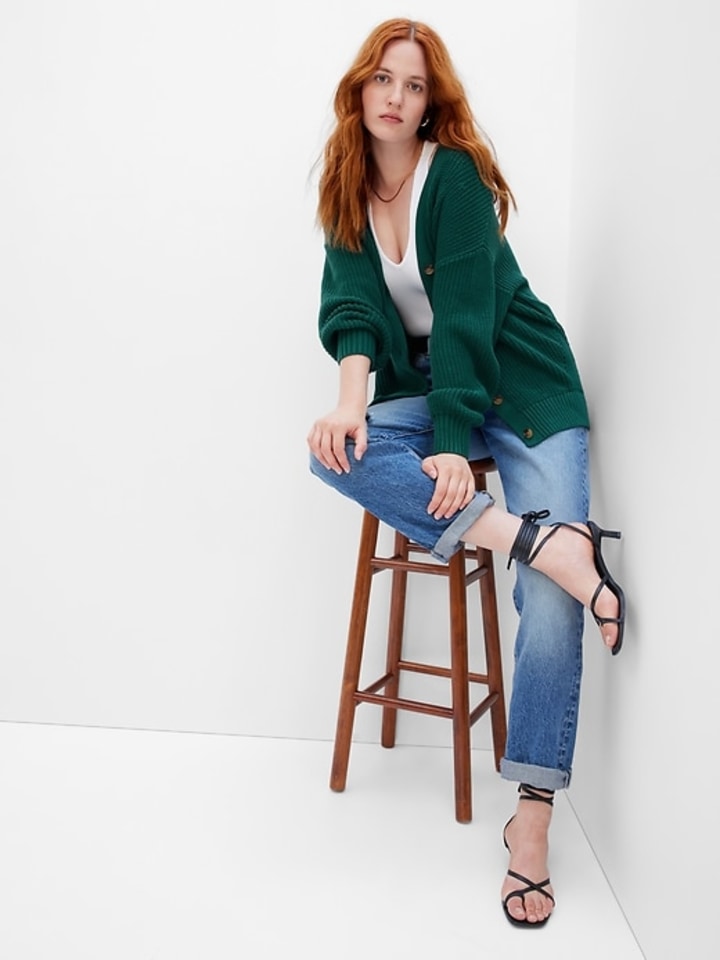 Gap Shaker-Stitch Boyfriend Cardigan