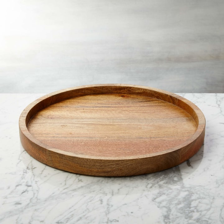 Crate and Barrel Wood Serving Tray