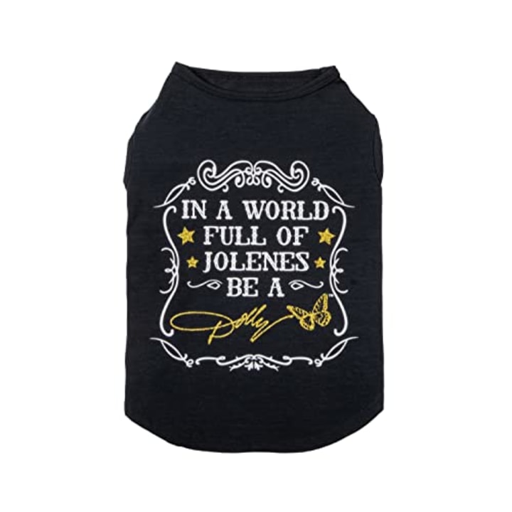 Doggy Parton in a World Full of Jolenes Be A Dolly Black Shirt for Pets - XS