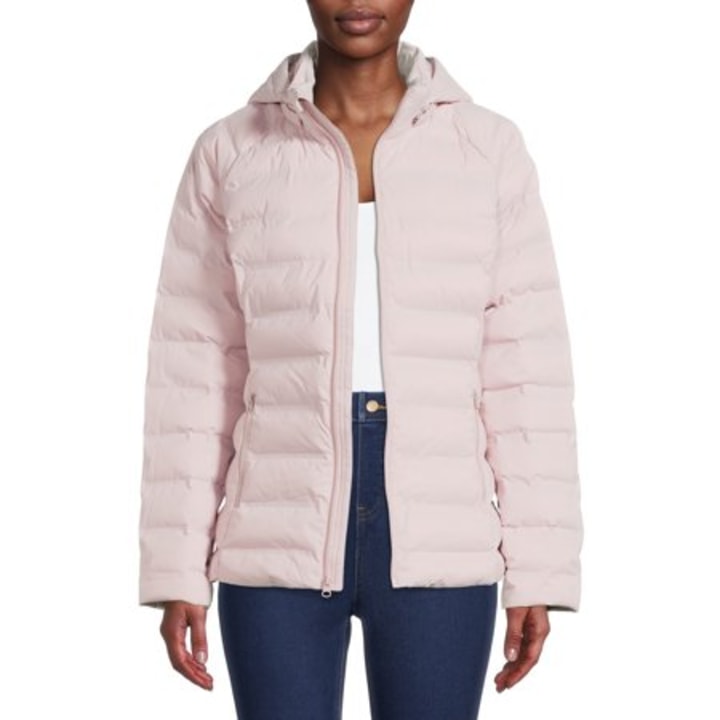 Time and Tru Packable Zip Up Puffer Jacket