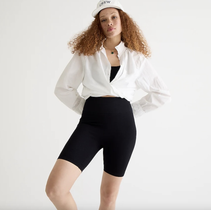 High Rise Ribbed Bike Shorts