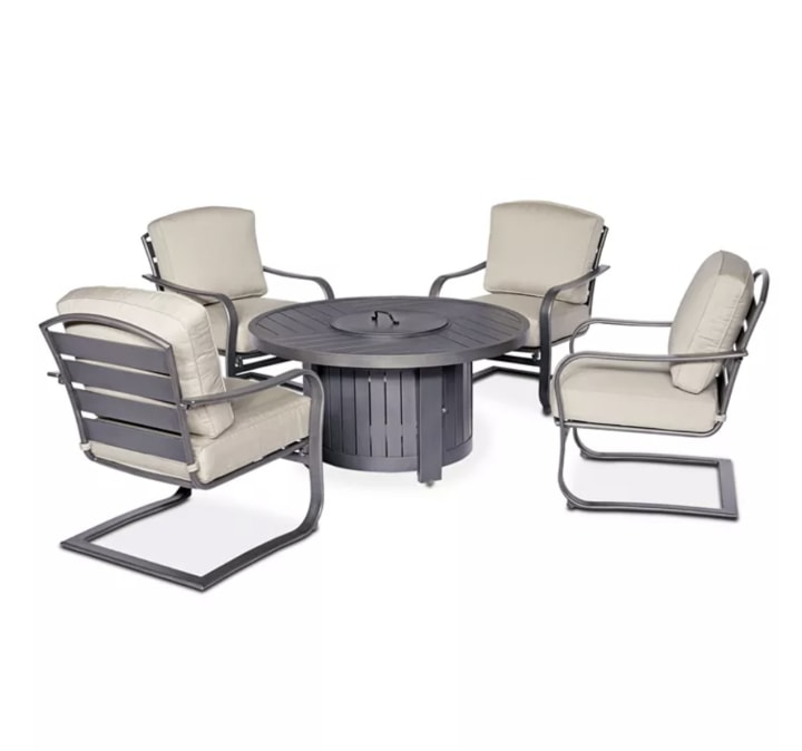 Agio Marlough II 5-Piece Round Fire Pit Chat Set