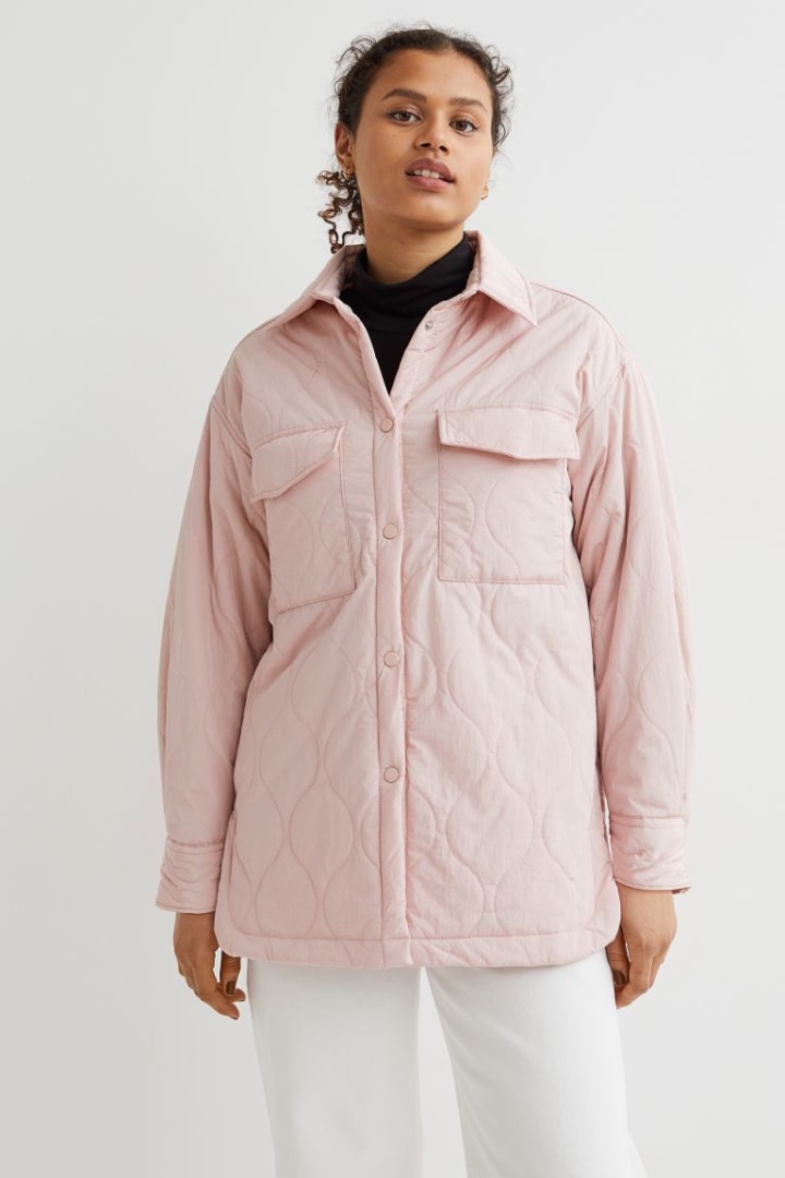 H&amp;M Quilted Shirt Jacket