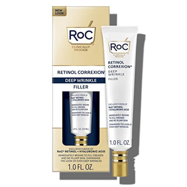 RoC Retinol Correxion Deep Wrinkle Facial Filler with Hyaluronic Acid, Skin Care Treatment for Fine Lines, Dark Spots, Acne Scars, 1 Ounce