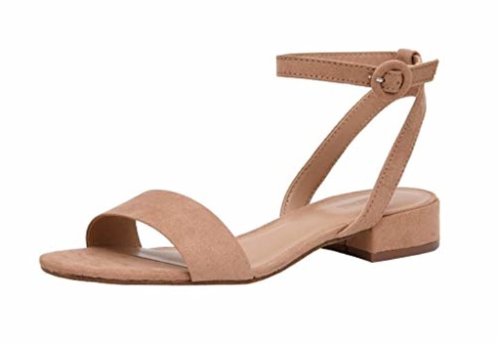 Cushionaire Women&#039;s Nila one band low block heel sandal, Nila Taupe 7 +Wide Widths Available