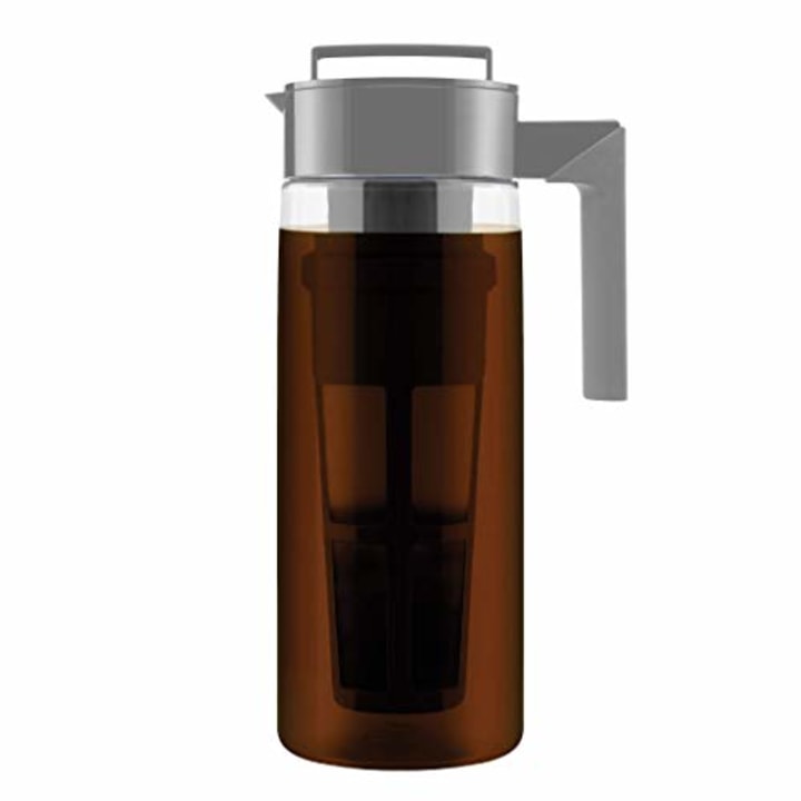 Takeya Patented Deluxe Cold Brew Coffee Maker, 2 qt, Stone