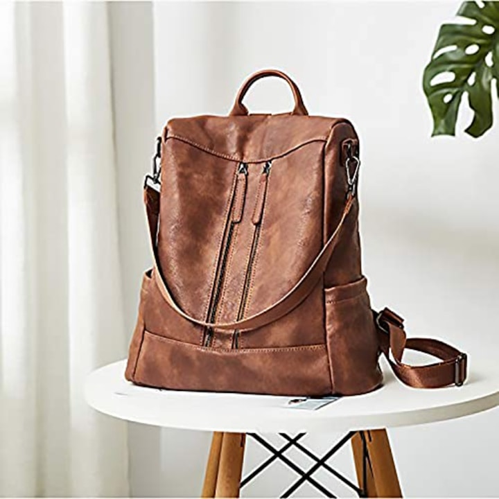 Bromen Faux Leather Backpack