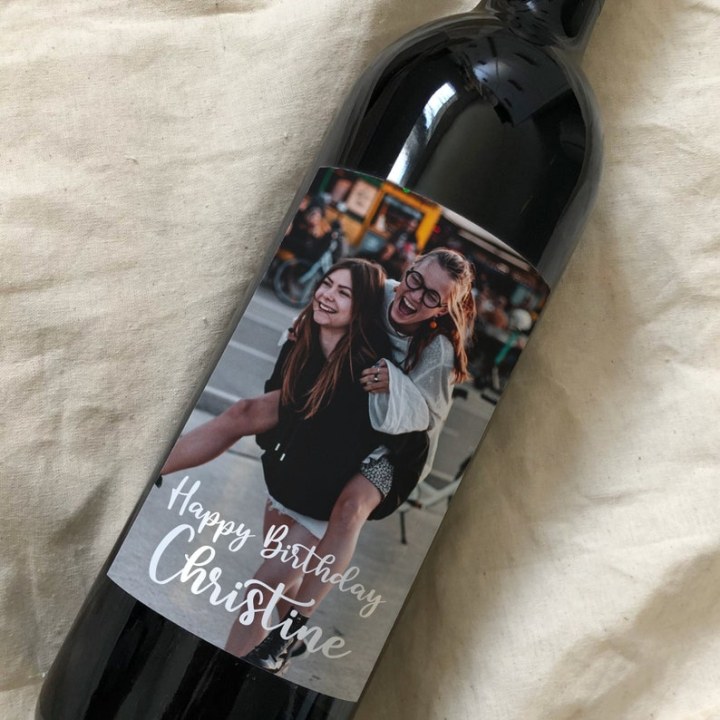 Photo Wine Label - Birthday Gift Wine Label - Bridesmaid gifts- Custom Birthday Wine Label - Personalized Wine Label - Birthday Gift
