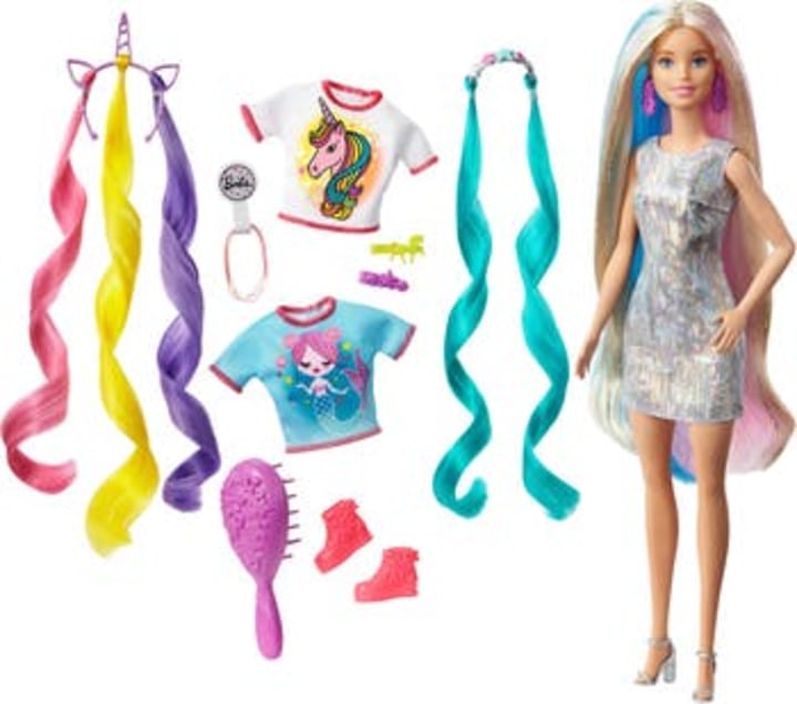Barbie Fantasy Hair Doll, dolls, puppets, and figures
