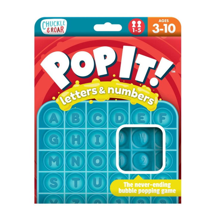 Chuckle &amp; Roar Pop It! Letters and Numbers Educational Travel Fidget and Sensory Game