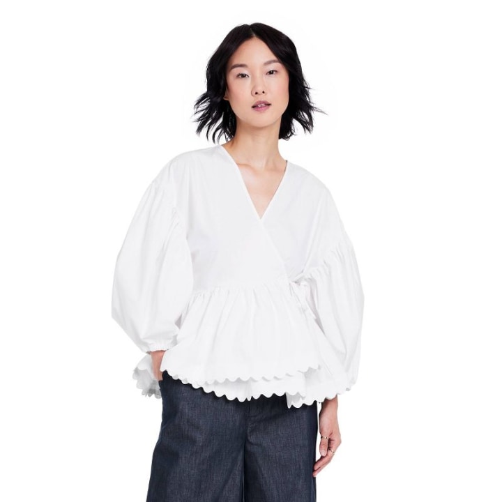 Kika Vargas x Target Scallop Edge Wrap Top