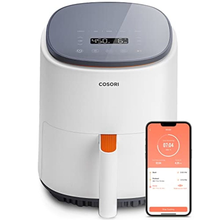 COSORI Air Fryer 4 Qt, Cooking for 2, Up to 450?, 7 Cooking Functions, Smart Control, (Free App with 150+ Recipes), Easy to Use, Dishwasher Safe