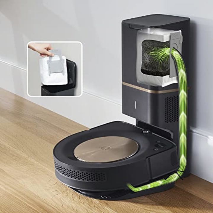 iRobot Roomba s9+ (9550) Robot Vacuum with Automatic Dirt Disposal- Empties itself, Wi-Fi Connected, Smart Mapping, Powerful Suction, Corners &  Edges, Ideal for Pet Hair, Black