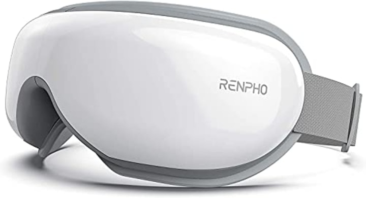 RENPHO Eye Massager with Heat, Bluetooth Music Heated Massager for Migraines, Relax and Reduce Eye Strain Dark Circles Eye Bags Dry Eye Improve Sleep, Ideal Gifts for Women/Men