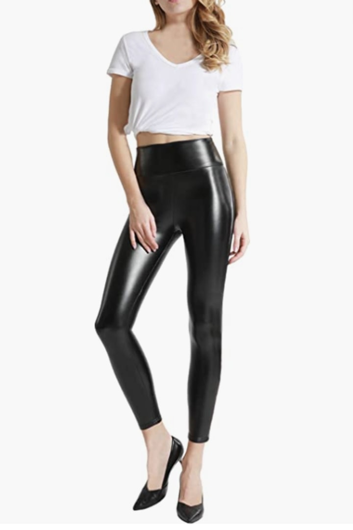 Stretchy Faux Leather Leggings