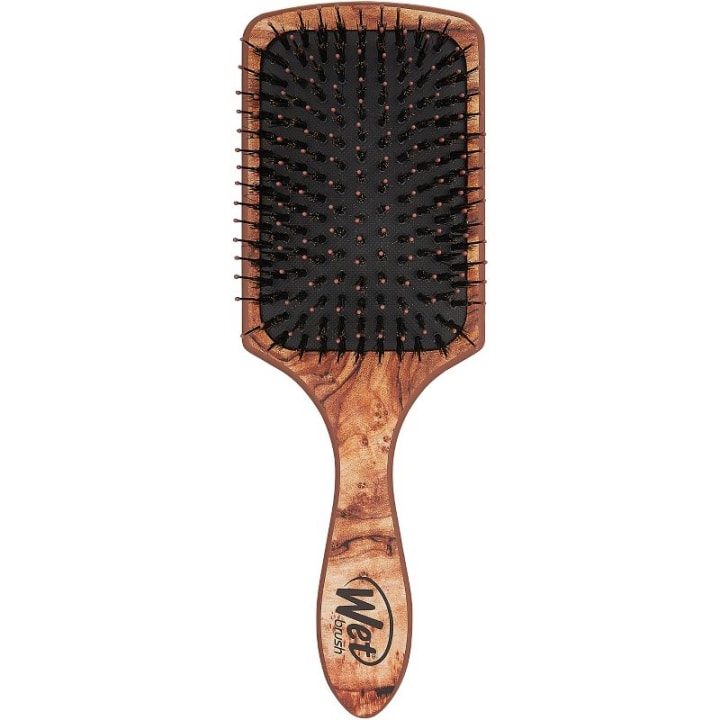 Wet Brush Shine Paddle Hair Brush Argan Infused for Thick, Curly and Coarse Hair - Wood