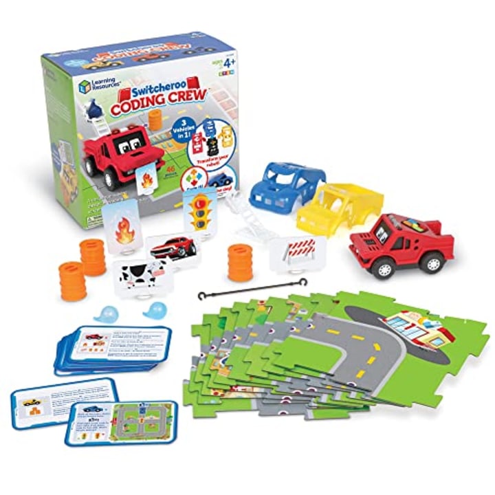 Learning Resources Switcheroo Coding Crew - 46 Pieces, Ages 4+ STEM Toy for Kids, Coding Toy, Interactive Robot