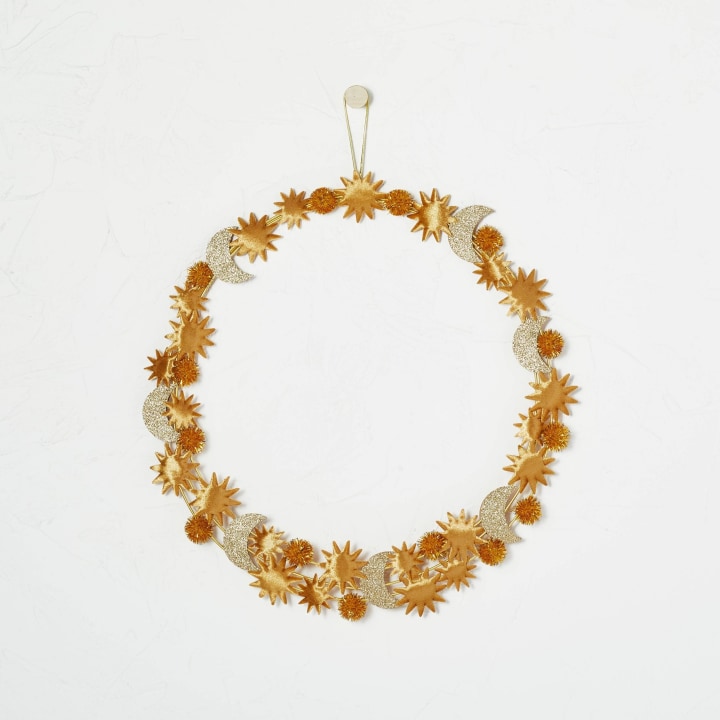 Velvet Star Wreath Gold