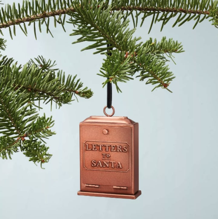 Mini Letters To Santa Vintage Mailbox Christmas Tree Ornament