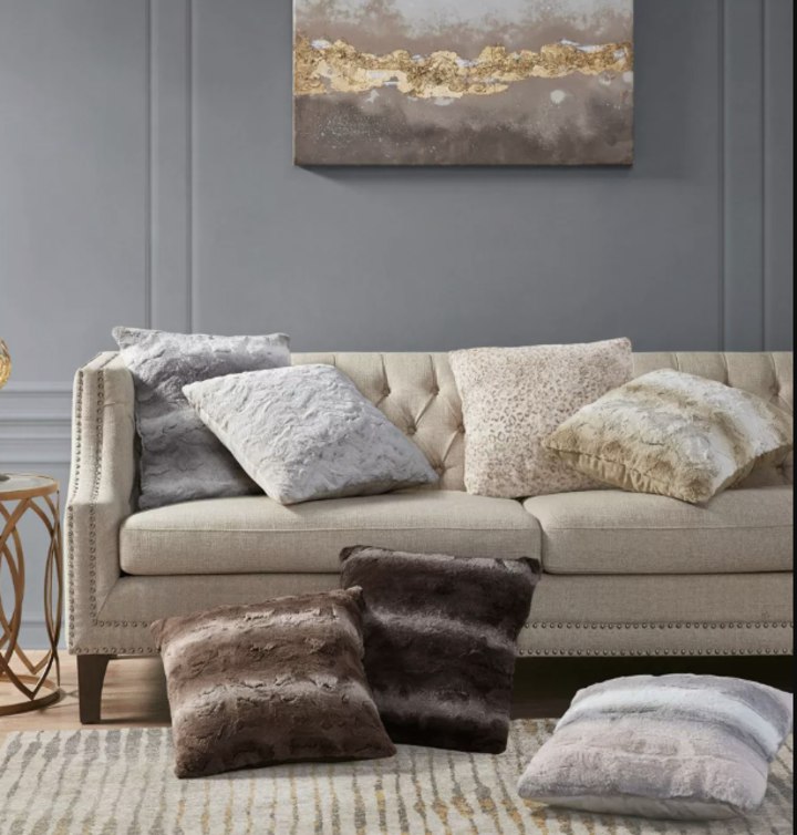 Marselle Faux Fur Oversized Square Cushion