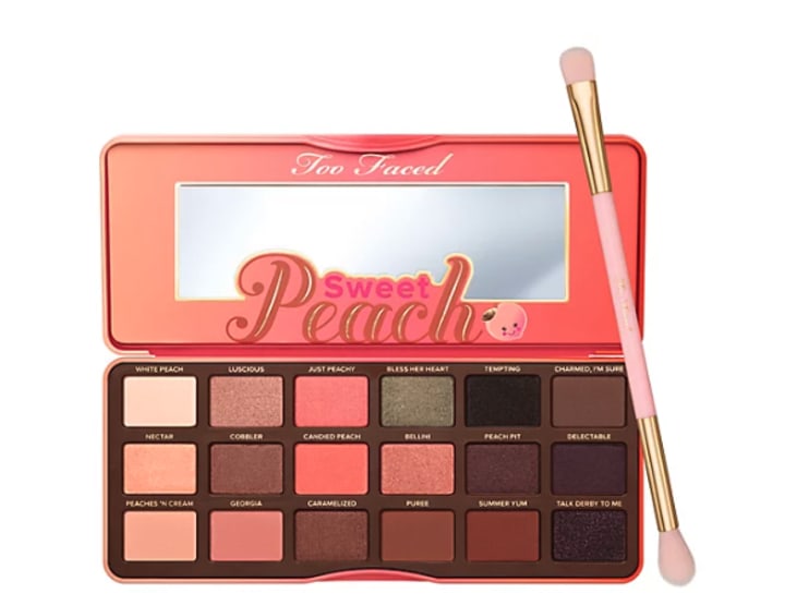 Sweet Peach Eyeshadow Palette with Brush