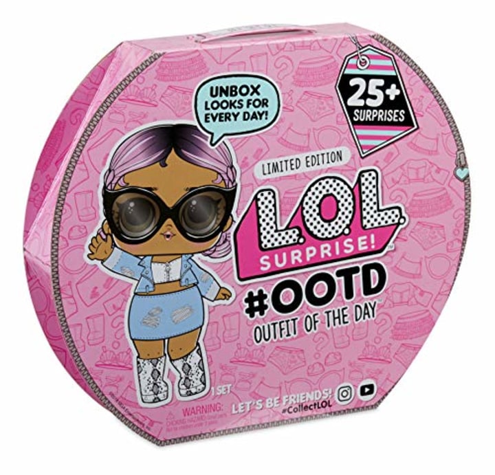 LOL Surprise OOTD Advent Calendar with 25+ Surprises Including a Collectible Doll, Mix and Match Outfits, Shoes, and Accessories - Great Gift for Kids Ages 4+