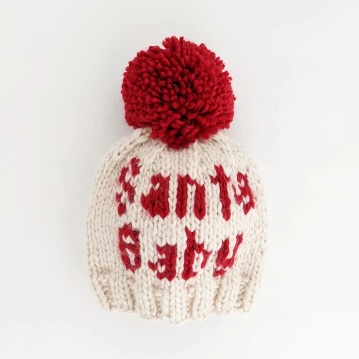 Santa Baby Knit Pom Pom Hat