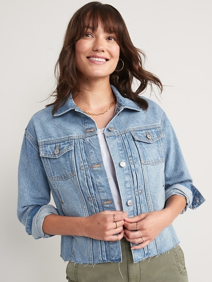 Old Navy Cut-Off Classic Non-Stretch Jean Jacket