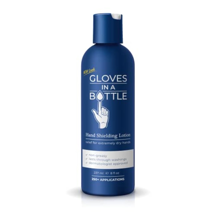 Gloves in bottled protective lotion