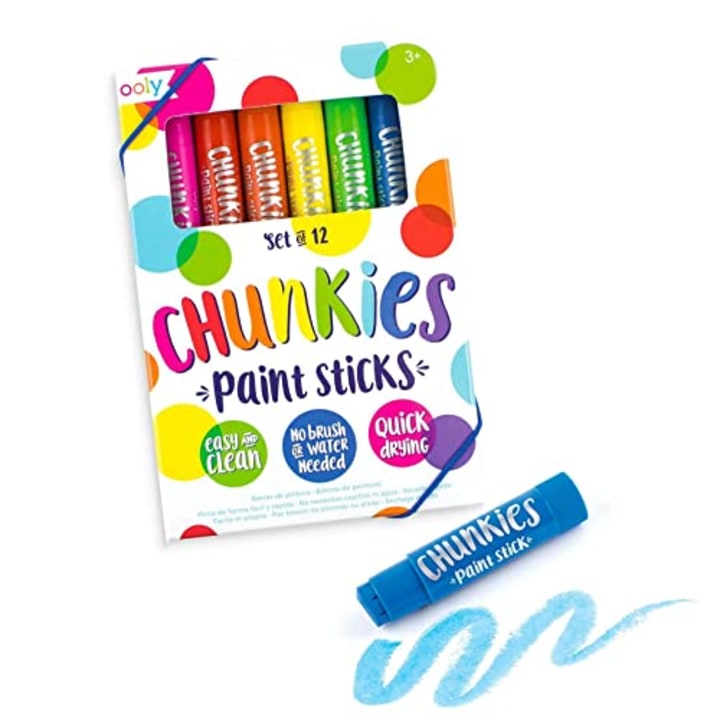 OOLY, Giftable Chunkies Paint Sticks, No Brush or Water Needed, Twistable Paint Stick Set for Kids and Adults, Great for Any Project Including Posters, Cards, Scrapbooking, and Journaling, Set of 12