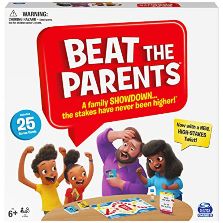 Beat The Parents Classic Family Trivia Game, Kids Vs Parents, with 25 Bonus Cards for Ages 6 and up (Amazon Exclusive)