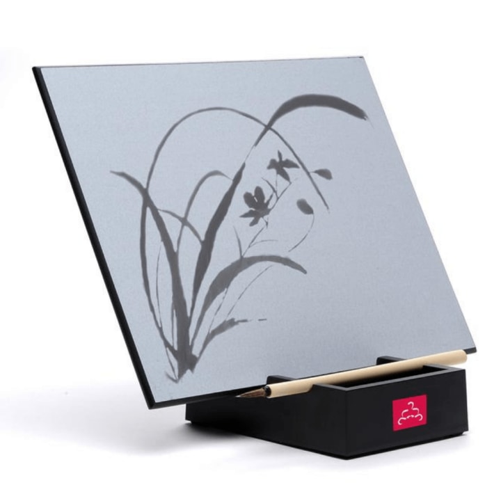 The Original BUDDHA BOARD Art Set: Water Painting w/ Bamboo Brush &amp; Stand for Mindfulness &amp; Meditation - Inkless Drawing Board - Painting &amp; Art Supplies - Ideal Relaxation Gifts for Women or Men