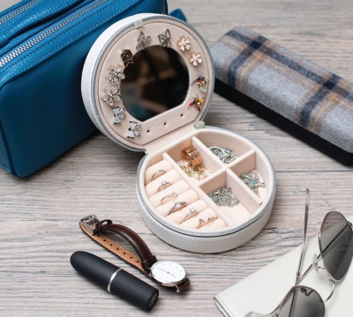 Small Travel Jewelry Organizer Case